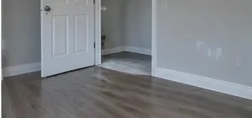 Restored floor after water damage cleanup