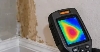 Moisture mapping with a thermal camera