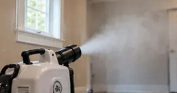 Sanitizing treatment on affected surfaces